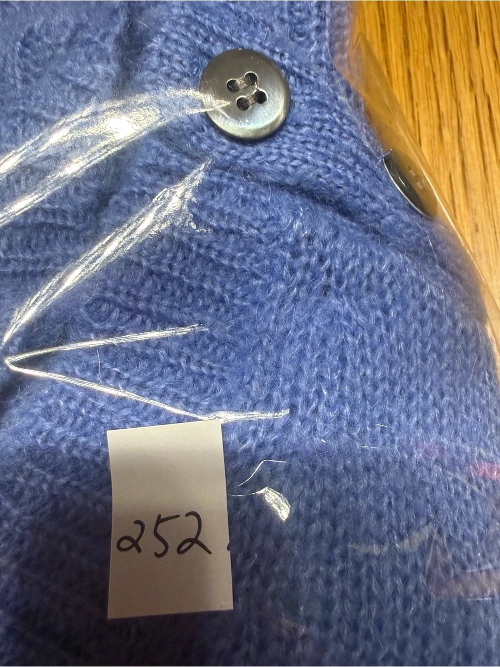 J Crew V-Neck Light Blue Fuzzy Knit Sweater